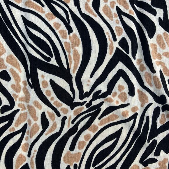 Mixed animal print cowl neck tank top zebra giraffe, Y2K indie bohemian boho - Picture 5 of 7